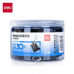 得力 长尾票夹 黑色 8564S 筒
