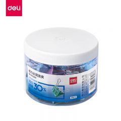 得力 彩色长尾夹 8553S 24只/筒
