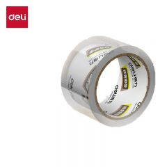 得力（deli） 48mm*40m*55μm 小卷芯低噪透明封箱胶带轻音减噪 （1卷/pcs)(高透）+切割器 JD80