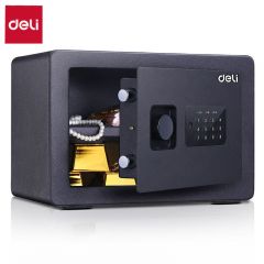得力（deli） 33515小型办公家用保管箱黑色保险防盗保管柜