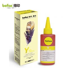 得印（befon）通用墨水适用惠普佳能爱普生喷墨打印机墨水803墨盒墨水连供填充彩色染料墨汁100ML黄色墨水