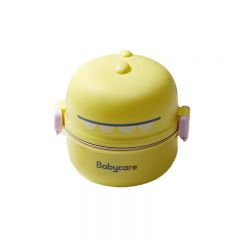 babycare BC2101049宝宝餐具辅食碗儿童碗防摔防烫婴儿外出辅食碗叉勺子五件套青芥绿