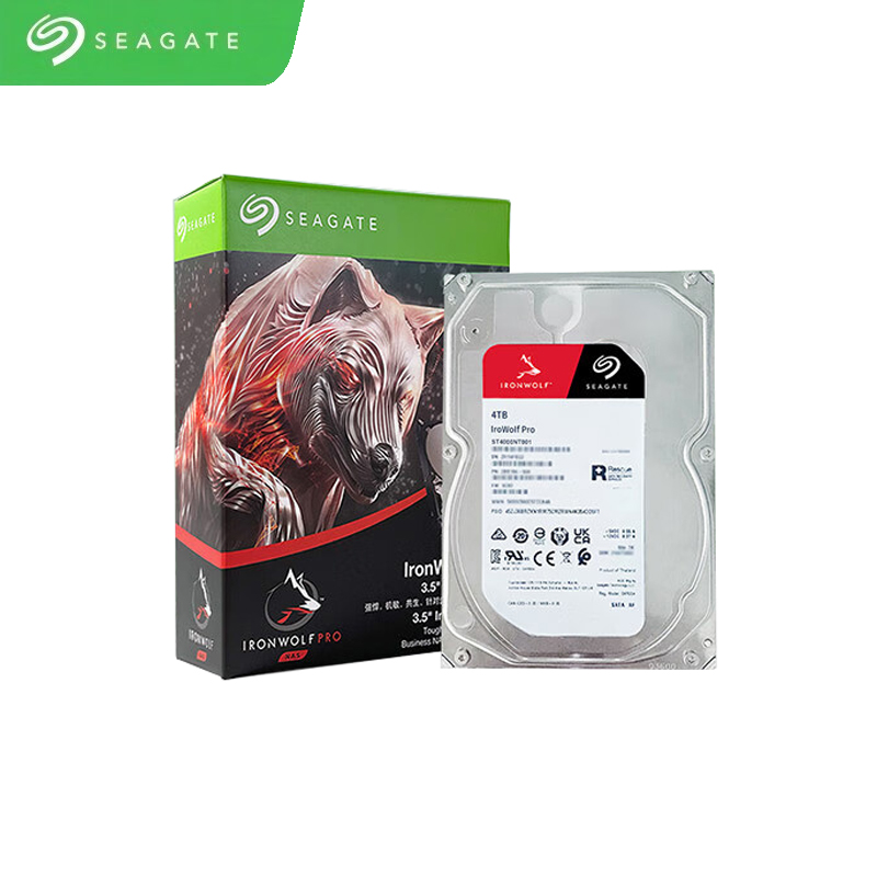 希捷（Seagate） ST4000NT001 NAS硬盘 256MB7200转PMR CMR垂直技术网络存储SATA希捷酷狼PRO 4TB
