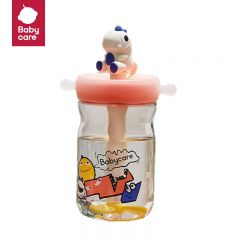 babycare BC2204012恐龙冷萃儿童水杯吸管杯宝宝幼儿园元饮水上学专用杯子口杯家用塔尔曼橙-500ml