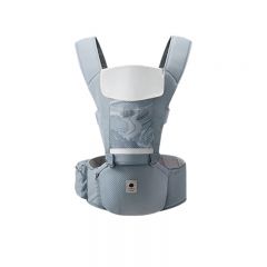 babycare BC2112015婴儿背带腰凳宝宝抱娃神器减震坐垫硅胶防滑四季通用宝宝菲戈蓝【轻便四季款】 均码