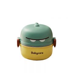 babycare BC2101049宝宝餐具辅食碗儿童碗防摔防烫婴儿外出辅食碗叉勺子套装 五件套-温特绿