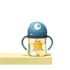 babycare RWA008-240A婴儿学饮杯把手款儿童喝水吸管杯宝宝水杯tritan240ml