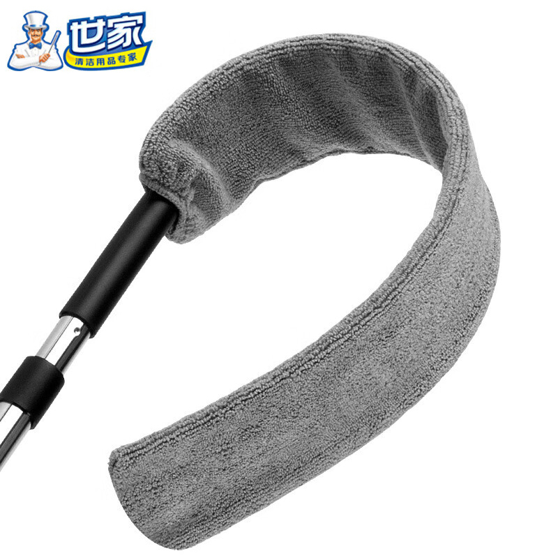 世家  床底打扫神器除尘掸子家用清洁桌底沙发缝隙刷衣柜可伸缩扫灰工具 除尘掸共2片布套