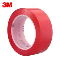 3M  471 PVC警示标识胶带地标线胶带贴 划线安全标识警示标记工业地板车间工厂耐磨轻松剥离防水无残胶 红10mm宽