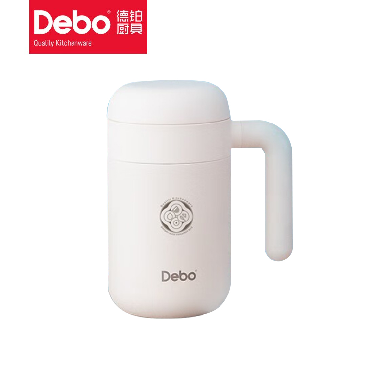 徳铂（Debo） 基米希保温杯男女士水杯316不锈钢带茶滤茶杯便携商务办公杯 DEP-813白色
