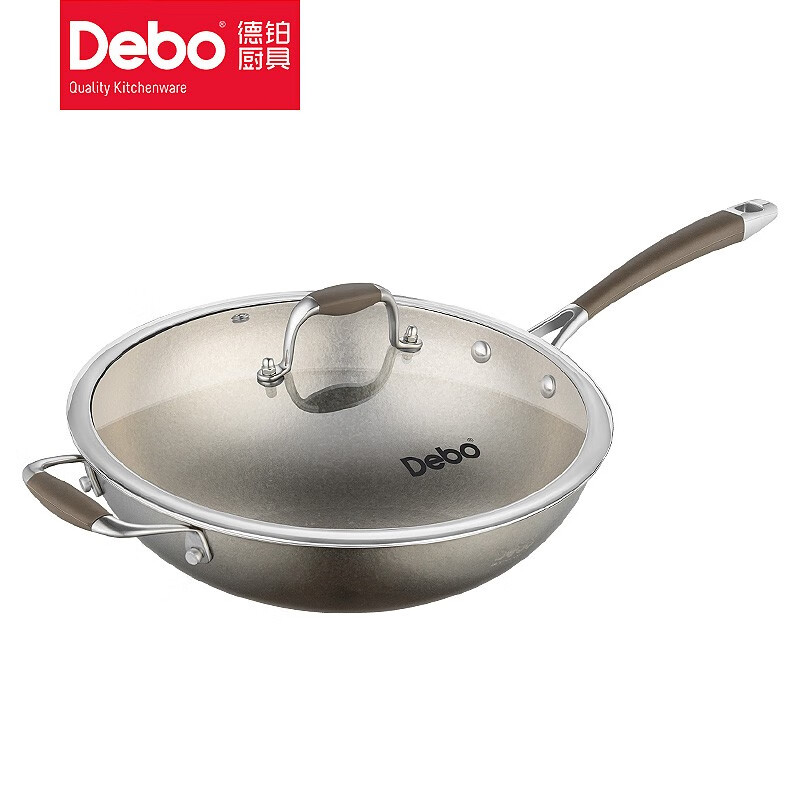德铂（Debo） 德罗拉 (炒锅)DEP-881银色健康无涂层