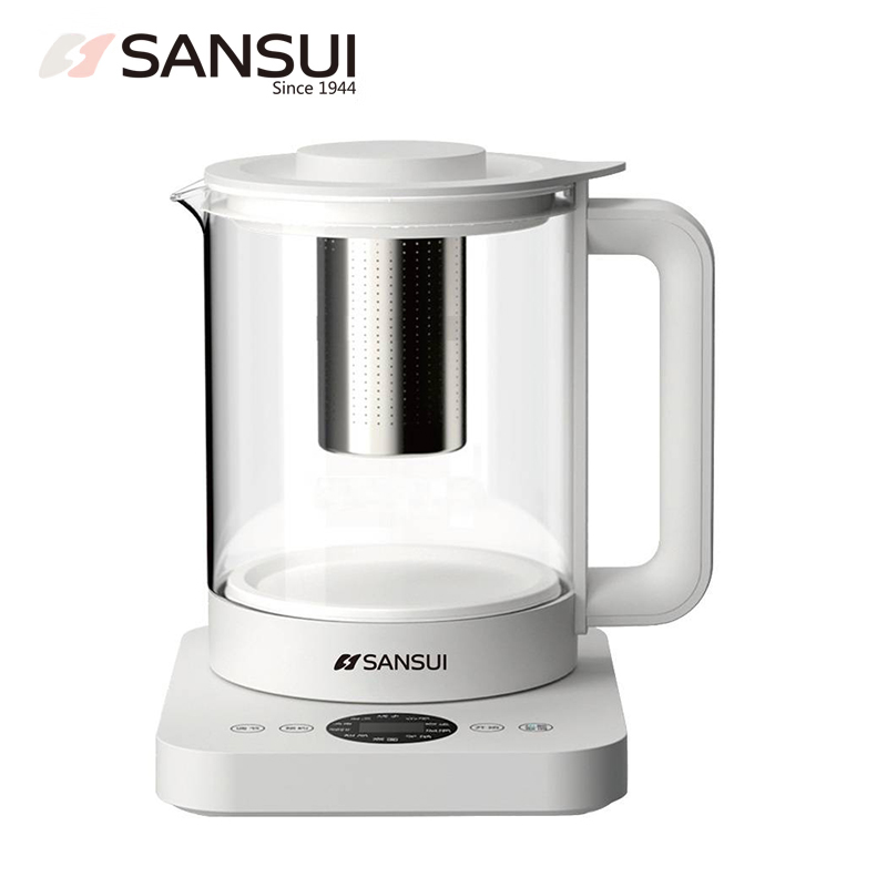 山水（SANSUI） KT-1837多功能智能触控高温消毒咖啡花茶养生壶1.5L容量（配滤网） 白色