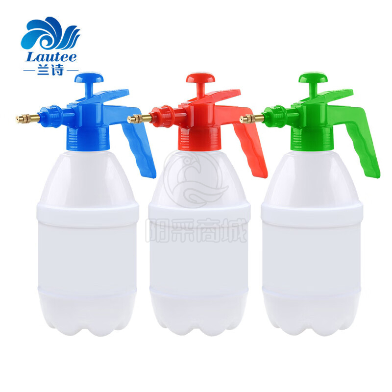 兰诗（LAUTEE）铜头喷水壶 酒精喷壶消毒液喷壶 气压式喷壶 多用途喷雾壶 1L喷壶 颜色随机 1个装 HF-C301