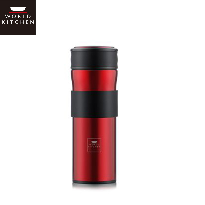 WORLD KITCHEN 保温杯400ml-红不锈钢内胆保温杯水杯  WK-TM40/KZ/RD（个）