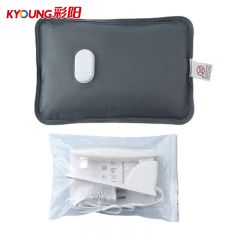 彩阳 灰色丝光斜纹充电热水袋19*27cm