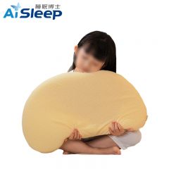 睡眠博士（AiSleep）儿童枕婴幼儿枕A类可机洗烘干暴晒透气硅胶枕芯8-14岁60*35*8cm米黄色