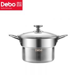 徳铂（Debo） 德勒斯汤锅304不锈钢炸锅汤蒸多用锅24cm DEP-684