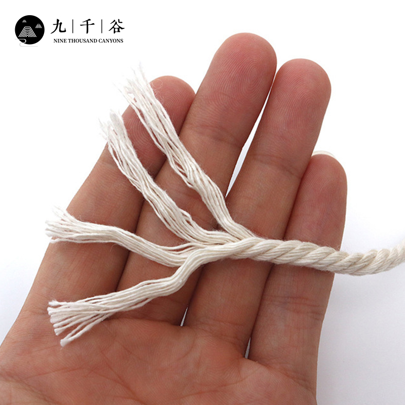 九千谷 DIY手工细棉绳 棉线绳捆绑吊牌绳子粽子绳棉绳材料挂毯编织线 1毫米100米(适合包粽子)5952