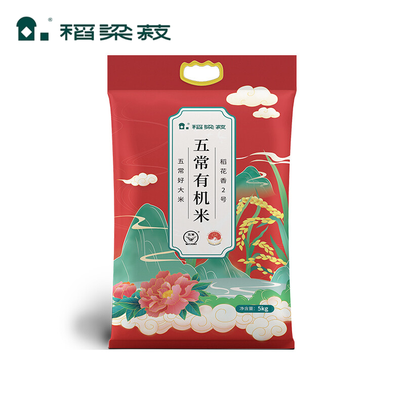 稻梁菽 五常有机稻花香大米 精品袋装 真空保鲜 五常稻花香大米5kg
