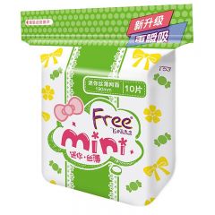 Free飞 （Free）卫生巾迷你超薄触感日夜用棉柔姨妈巾亲肤透气干爽迷你巾丝薄网面190mm*10片