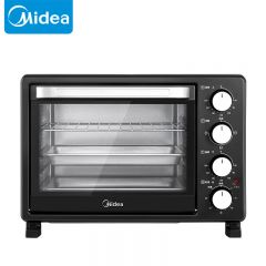 美的（Midea）  家用多功能电烤箱大容量三层烤位 机械式操作 上下独立控温 烤肉串烤蛋糕一机多用 PT25X5 25L