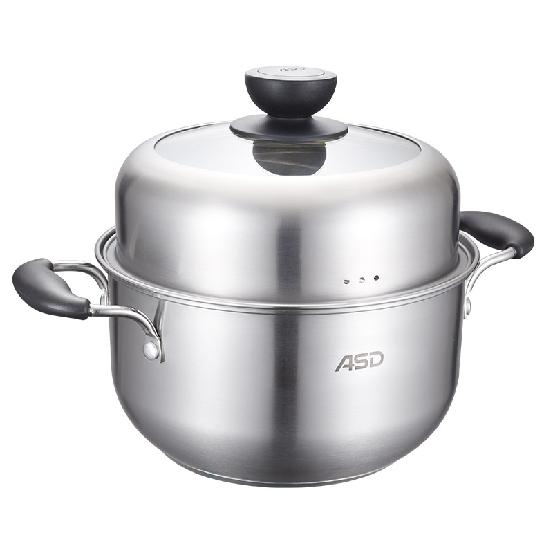 爱仕达不锈钢蒸锅ZS22Q1ZP 直径22cm 燃气灶电磁炉通用