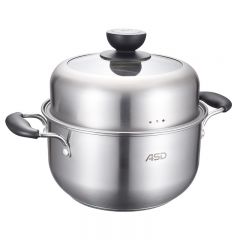 爱仕达不锈钢蒸锅ZS22Q1ZP 直径22cm 燃气灶电磁炉通用