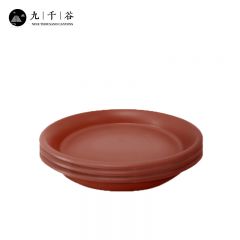 九千谷 花盆托盘 加厚仿陶瓷树脂接水托盘 高档简约塑料加仑花盆底座底托 内径16cm砖红色3个装4078