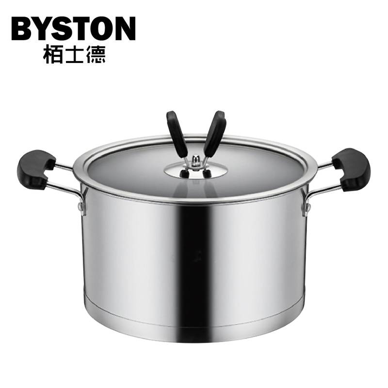 栢士德（BYSTON）不锈钢汤锅加厚22CM复底明火燃气电磁炉通用炖汤煲BST-053
