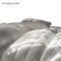 AUSGOLDEN BNA02002122301M系列进口当斯羊毛被A类抗菌防螨宿舍单双人被子春秋加厚保暖冬被100%亲肤羊毛冬被150*210cm