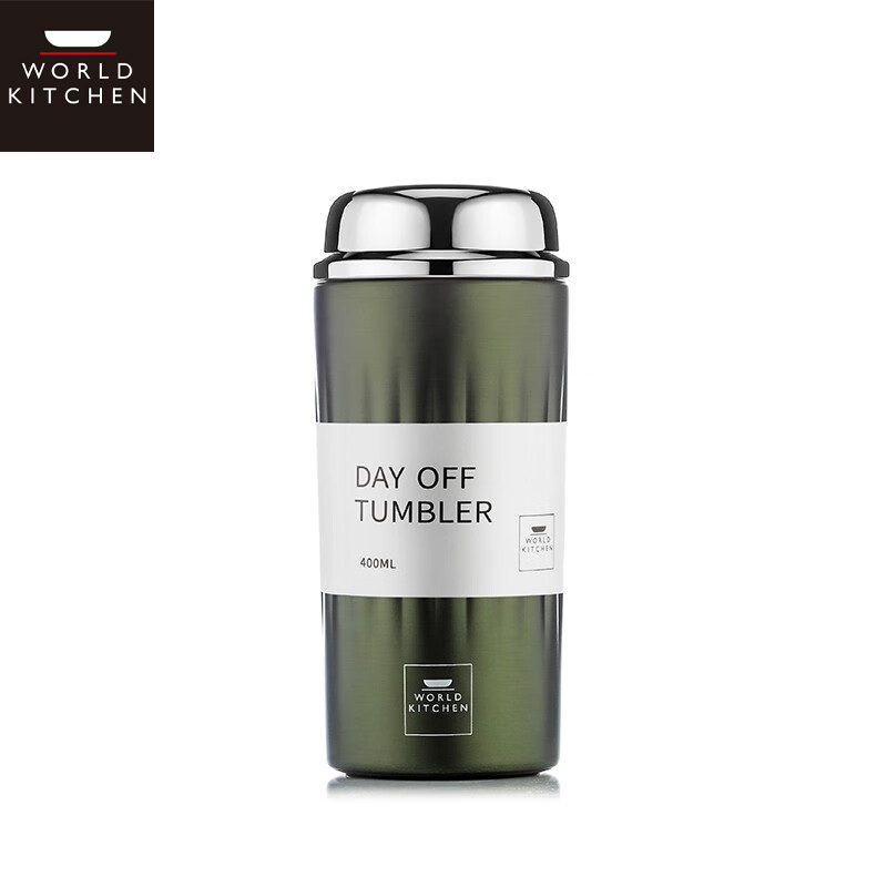 WORLD KITCHEN 保温杯400ml保温保冷两用绿色  WK-BWB400ML/KZ/GR