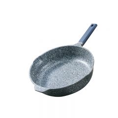 张小泉 C31820100 不粘平底锅煎锅 锅具家用锅子烹饪锅具燃气电磁炉通用 花岗岩不粘深煎锅