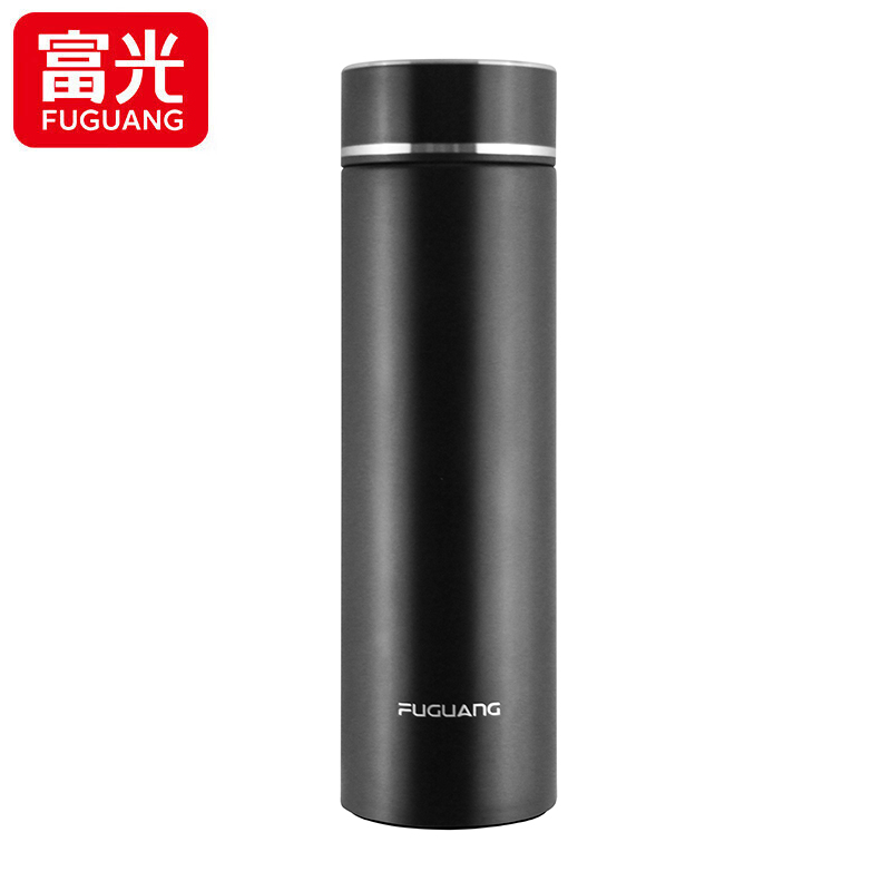 富光（Fuguang） 铭睿真空杯保温杯带茶仓热水杯车载商务大容量泡茶不锈钢杯子 3BEST01-1098黑色480ml
