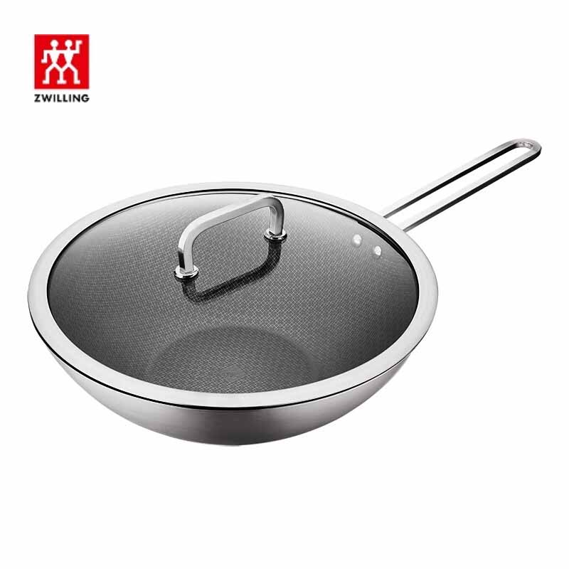 双立人（ZWILLING） ZW-C150不锈钢蜂巢中式炒锅煮锅锅具30CM铝合金