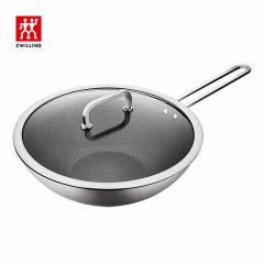 双立人（ZWILLING） ZW-C150不锈钢蜂巢中式炒锅煮锅锅具30CM铝合金