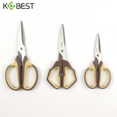 康百 （KOBEST）办公剪刀儿童手工剪纸刀家用小剪刀大中小号裁缝学生文具圆头剪子 中号-SC301