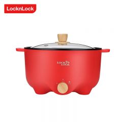 乐扣乐扣（LOCK&LOCK） EJP1147RED多功能料理锅家用一体式电煮锅蒸煮煎炒一体锅电热火锅电锅