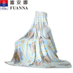 富安娜（FUANNA）   家纺休闲毯子午休毛毯 单层法兰绒毯\伊斯菲尔180*200cm礼盒装