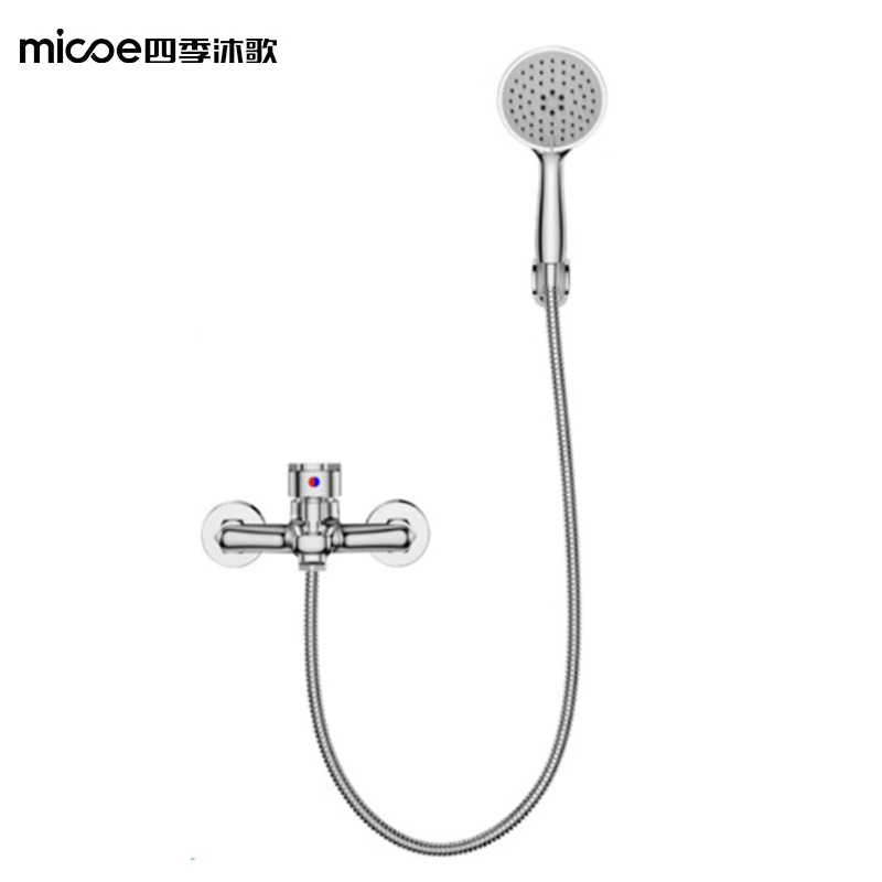 四季沐歌（MICOE） M-A3012-1D 电镀花洒淋浴花洒套装 简易套装 精铜龙头+五档手持花洒 不锈钢色