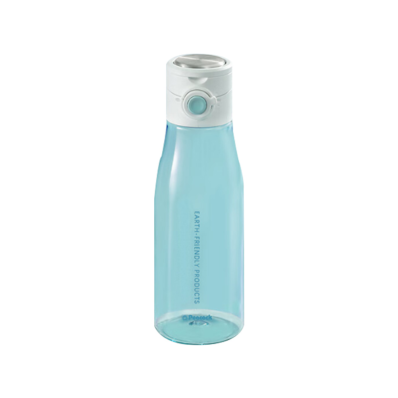 孔雀（Peacock） 水杯塑料杯tritan材质大容量吸管杯高颜值男女学生运动杯子680ml PYZ-A68蓝色
