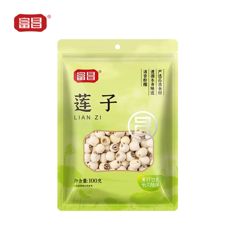 富昌 南北干货 磨皮莲子 莲子100g 山珍干货