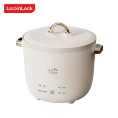 乐扣乐扣（LOCK&LOCK） EJR1617WHT多功能菜单煮饭熬粥蒸蛋糕酸奶触屏操作不粘涂层迷你多功能饭煲2.5L容量白色