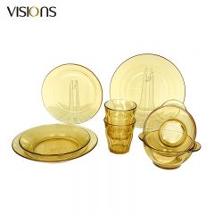 康宁（VISIONS） Corelle Brands Pyrex餐具Shiny晶耀系列玻璃餐具 8a件组 8件套
