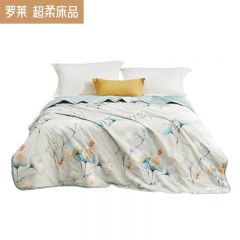 罗莱（LUOLAI） 月冉晓杏全棉水洗蚕丝夏被亲肤透气夏凉被纤维被200*230