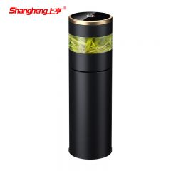 上亨（shangheng） 316不锈钢保温杯水杯数显测温大容量车载泡茶喝水杯子茶水分离杯 显温茶水分离【450ML商务黑】SHZH-CFB007