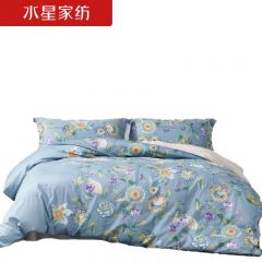 水星家纺 长绒棉抗菌四件套220*240cm暮日轻语