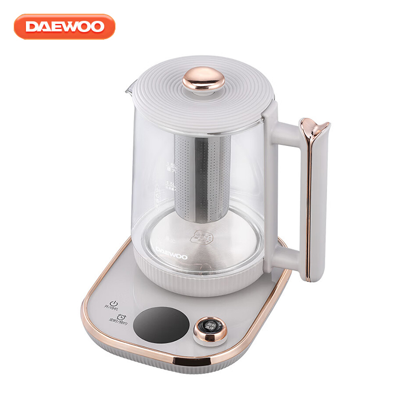 大宇（DAEWOO） 煮茶壶1.8L容量家用多功能玻璃花茶烧水壶办公室养生壶 DYYS-80018一台