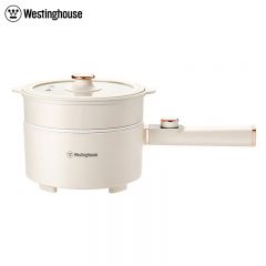 西屋（Westinghouse） WZG28E多功能电煮锅米色煎煮涮炖蒸上蒸下煮