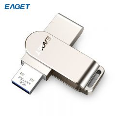 忆捷（EAGET） F60 USB3.0 64GB U盘 高速全金属360度旋转车载优盘网红音乐盘商用