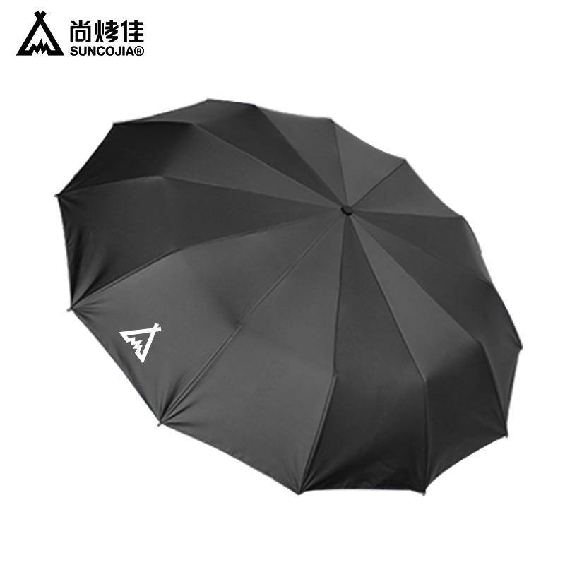 尚烤佳（Suncojia） SKJ-YY-01手动雨伞加厚结实防风晴雨两用防晒太阳伞遮阳伞黑色